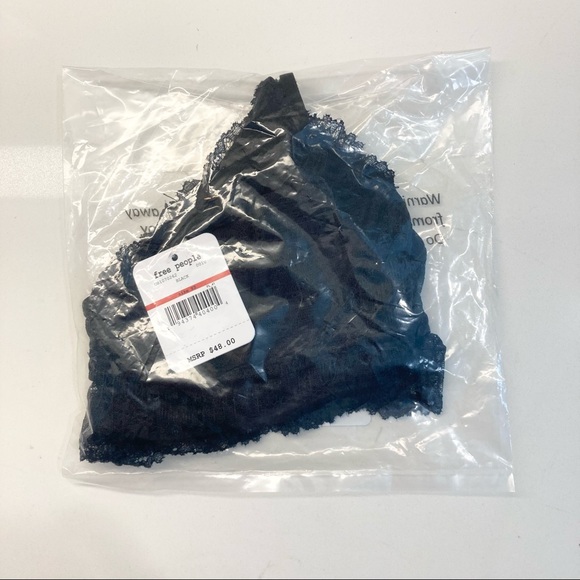 NWT! FREE PEOPLE Alyssa Underwire Bra Black XS S - Picture 5 of 9